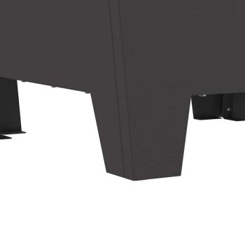 Feuerstelle Quadrat Schwarz 50x50x30 cm Stahl