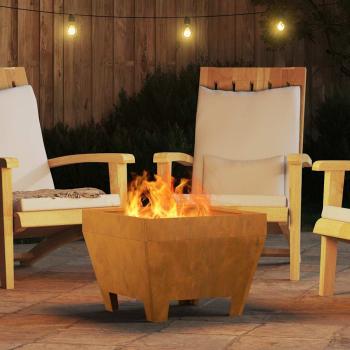 Feuerschale Quadrat 50x50x30 cm aus Wetterstahl