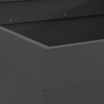 Feuerstelle Quadrat Schwarz 80x80x43 cm aus Stahl