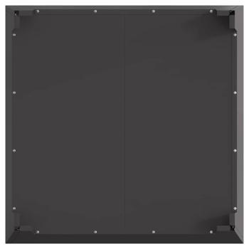 Feuerstelle Quadrat Schwarz 80x80x43 cm aus Stahl