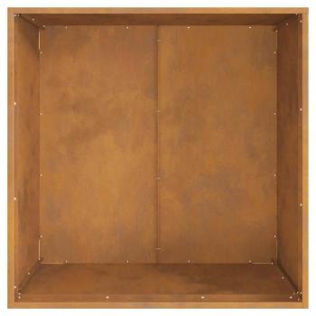 Feuerstelle Quadrat 80x80x43 cm wetterfester Stahl