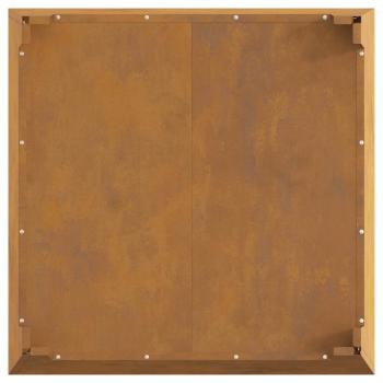 Feuerstelle Quadrat 80x80x43 cm wetterfester Stahl
