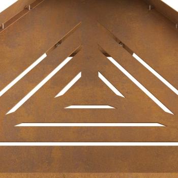 Feuerstelle mit Chimney 50x43x52 cm Wetterstahl