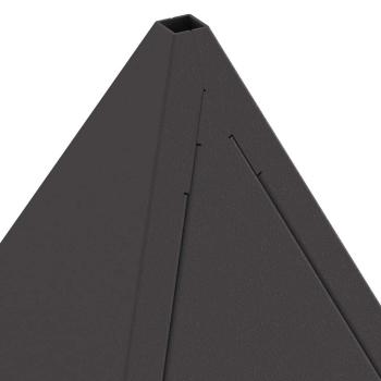 Feuerstelle Pyramide Schwarz 50x50x51 cm Stahl
