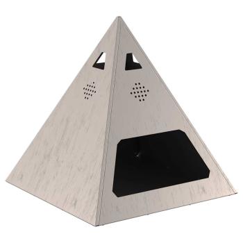 Feuerstelle Pyramide 50x50x51 cm Wetterfester Stahl