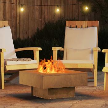 Feuerstelle Quadrat 60x60x30 cm Wetterstahl