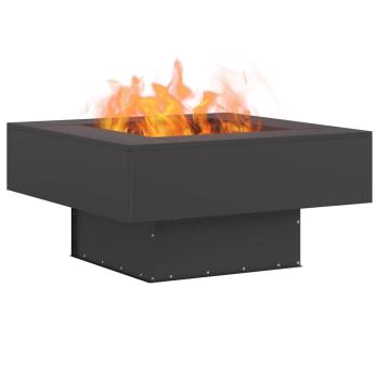 Feuerstelle Schwarz 80 x 80 x 40 cm Wetterfeststahl