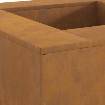 Feuerstelle Quadrat 80x80x40 cm Wetterstahl
