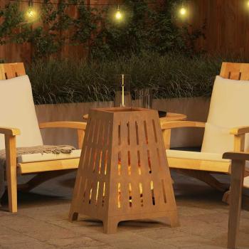 Feuerschale Quadrat 50x50x70 cm Wetterstahl