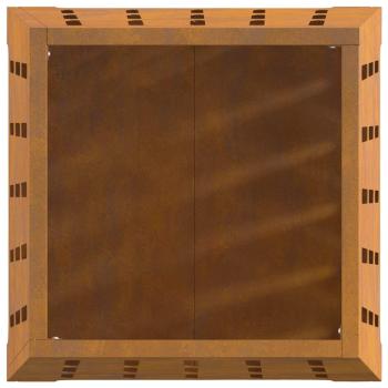 Feuerschale Quadrat 50x50x70 cm Wetterstahl