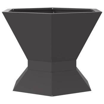 Feuerstelle Sechseckig Schwarz 50x50x40 cm Stahl