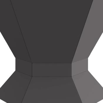 Feuerstelle Sechseckig Schwarz 50x50x40 cm Stahl