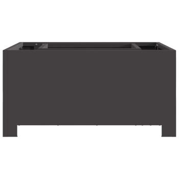 Feuerstelle Quadrat Schwarz 60x60x30 cm Stahl