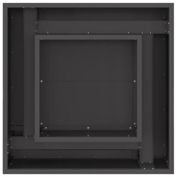 Feuerstelle Quadrat Schwarz 60x60x30 cm Stahl