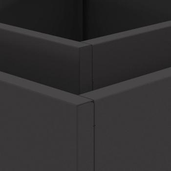 Feuerstelle Quadrat Schwarz 60x60x30 cm Stahl