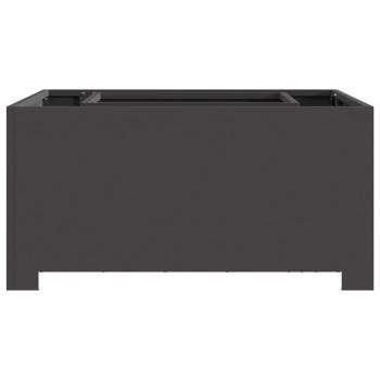 Feuerschale Quadrat Schwarz 80x80x40 cm Stahl