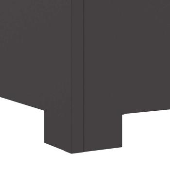 Feuerschale Quadrat Schwarz 80x80x40 cm Stahl