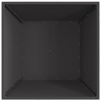 Feuerstelle Quadrat Schwarz 60x60x30 cm Stahl