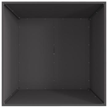 Feuerstelle Quadrat Schwarz 80x80x40 cm Stahl