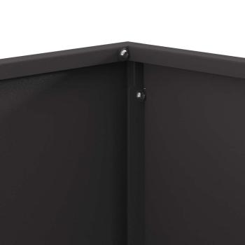 Feuerstelle Quadrat Schwarz 80x80x40 cm Stahl