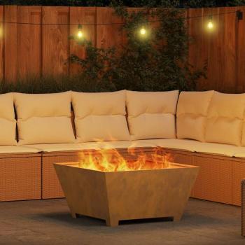 Feuerstelle Quadrat 80x80x40 cm Wetterstahl