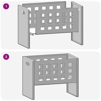 Feuerstelle Rechteckig Schwarz 50x30x40 cm Stahl