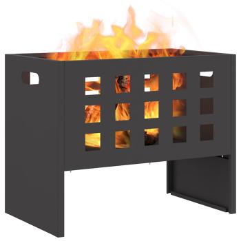 Feuerstelle Rechteckig Schwarz 50x30x40 cm Stahl