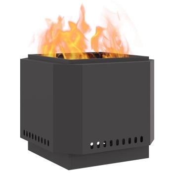 rauchfreier Feuer pit Schwarz 58x58x51 cm Stahl
