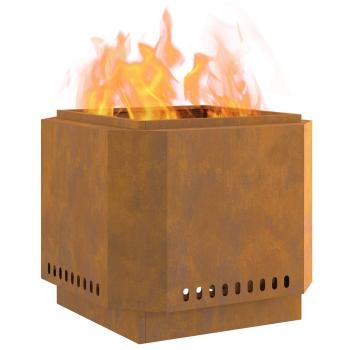 rauchfreier Feuergrill 58x58x51 cm wetterfestes Stahl