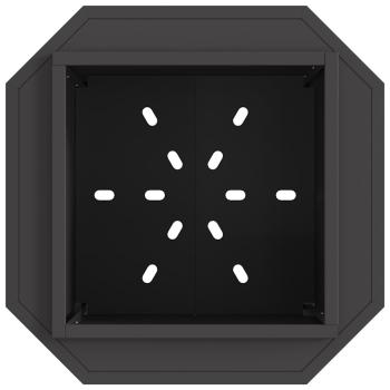 rauchfreier Feuerplatz Schwarz 48x48x51 cm aus Stahl