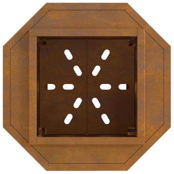 rauchfreie Feuerstelle 38x38x51 cm wetterfester Stahl