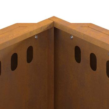 rauchfreie Feuerstelle 38x38x51 cm wetterfester Stahl