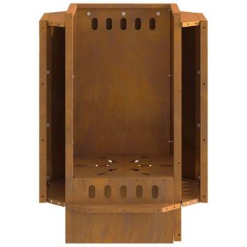 rauchfreie Feuerstelle 38x38x51 cm wetterfester Stahl