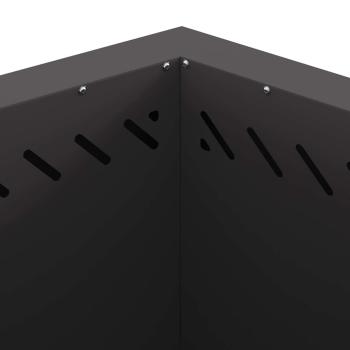 rauchfreier Feuertisch sechseckig schwarz 58x58x51 cm Stahl