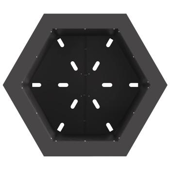 Raucharmer Feuergrill Sechseckig Schwarz 48x48x51 cm Stahl