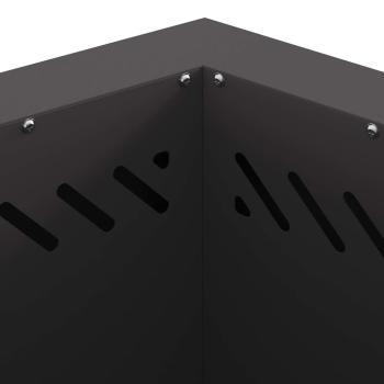 Raucharmer Feuergrill Sechseckig Schwarz 48x48x51 cm Stahl