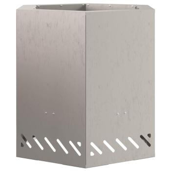 Rauchfreier Feuerstelle Sechseckig 48x48x51 cm Wetterbeständiger Stahl