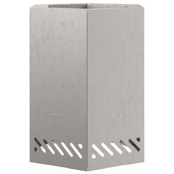 rauchfreier Feuerring hexagonal 38x38x51 cm wetterfester Stahl