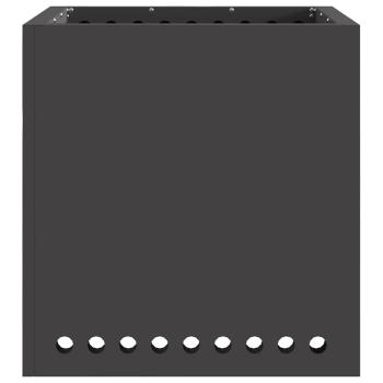 Rauchfreier Feuerstelle Quadrat Schwarz 48x48x50 cm Stahl