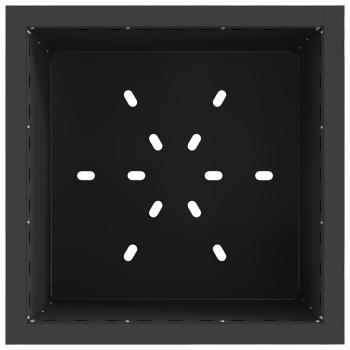 Rauchfreier Feuerstelle Quadrat Schwarz 48x48x50 cm Stahl