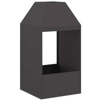 Feuerstelle Schwarz 50x50x100 cm Stahl