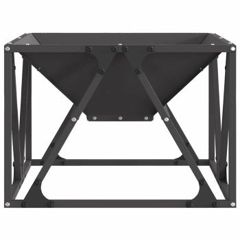 Feuerstelle Quadrat Schwarz 50x50x35 cm Stahl