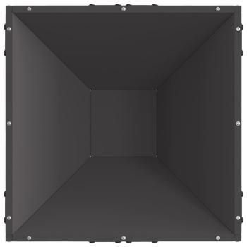 Feuerstelle Quadrat Schwarz 50x50x35 cm Stahl