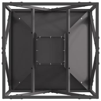 Feuerstelle Quadrat Schwarz 50x50x35 cm Stahl