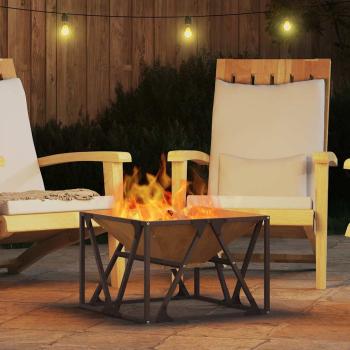 Feuerschale Quadrat 50x50x35 cm Wetterstahl