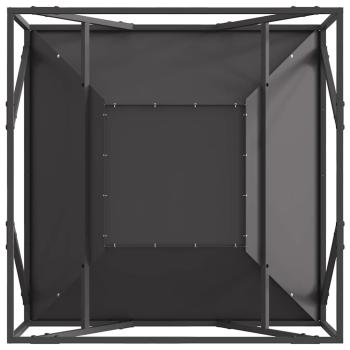 Feuerstelle Quadrat Schwarz 80x80x40 cm Stahl