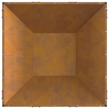 Feuerstelle Quadrat 80x80x40 cm Wetterstahl
