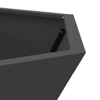 Feuerstelle Sechseckig Schwarz 75x75x28 cm Stahl