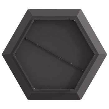 Feuerstelle Sechseckig Schwarz 75x75x28 cm Stahl