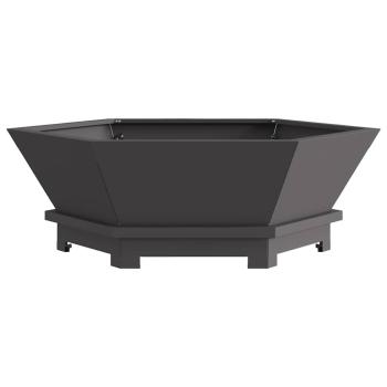 Feuerstelle Schwarz 75 x 75 x 28 cm Wetterfeststahl
